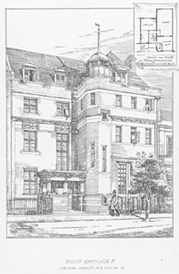 Diseño para un estudio de escultor, 1889 de English School